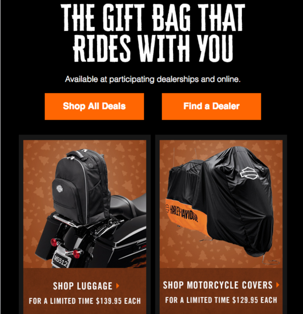 Harley Davidson Email Example 3
