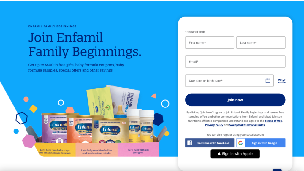 Enfamil Homepage