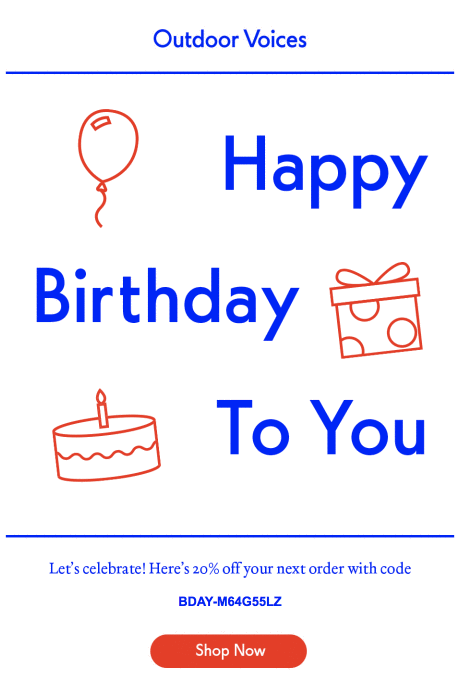 Outdoor Voiced Happy Birthday Email