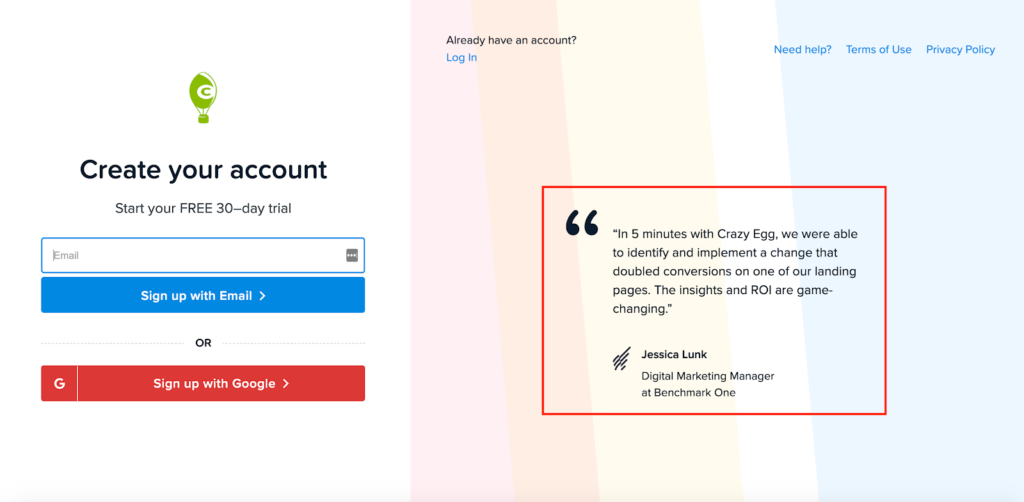 Crazy Egg Free Trial Page 2