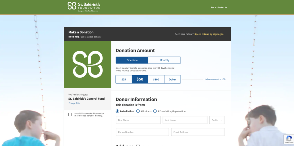 Donation Page