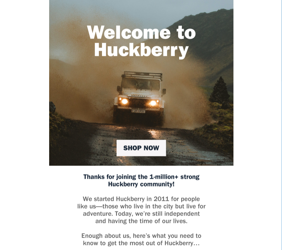 Welcome To Huckberry