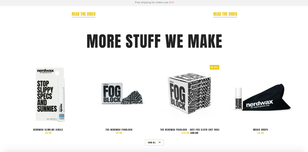 Nerdwax Product Recommendations