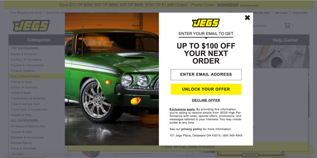 JEGS High-Performance Parts Popup 6