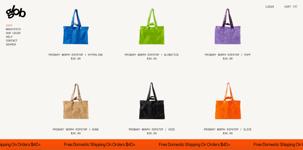 Glob Product Listing Page