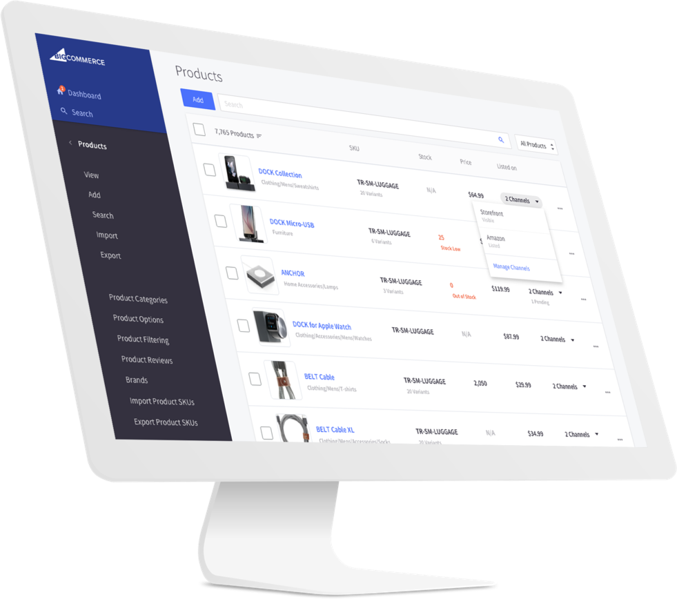 BigCommerce Product Dashboard