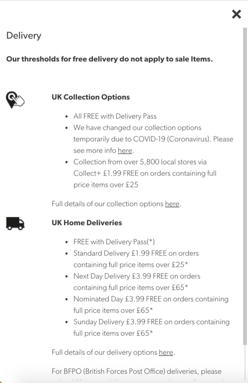 Detailed Delivery Information