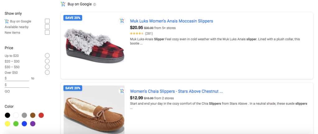 Slippers Product Search