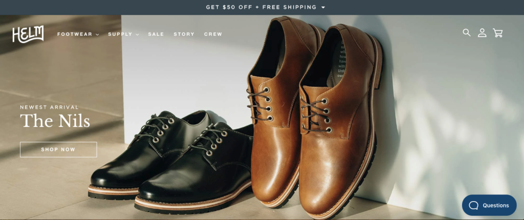 HELM Boots Homepage