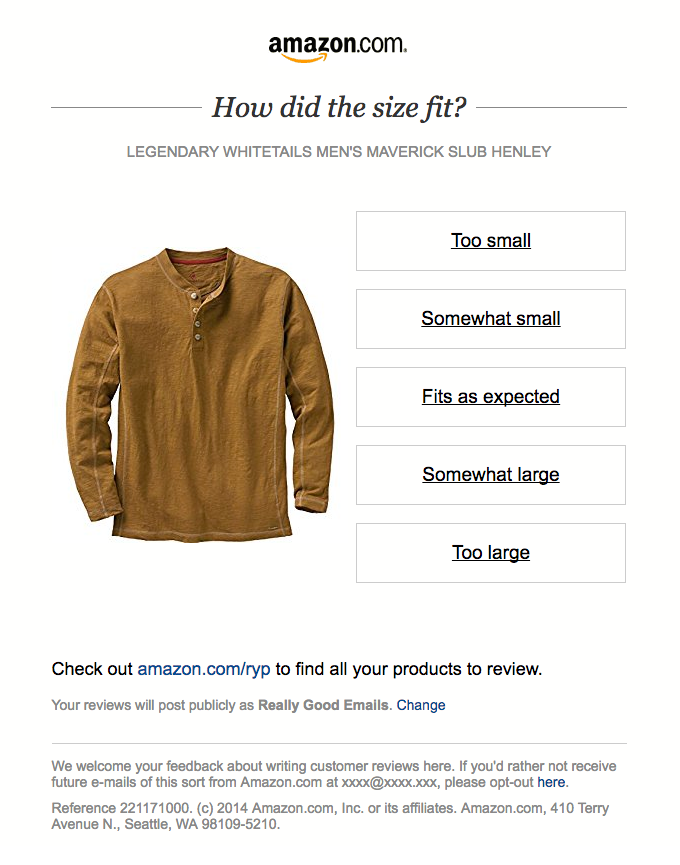 Amazon Email Example