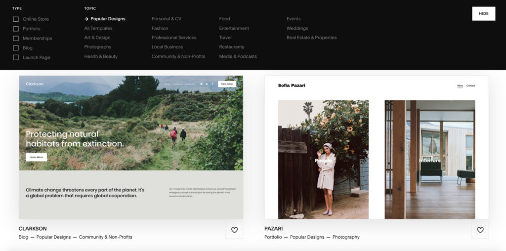 Squarespace Theme Templates