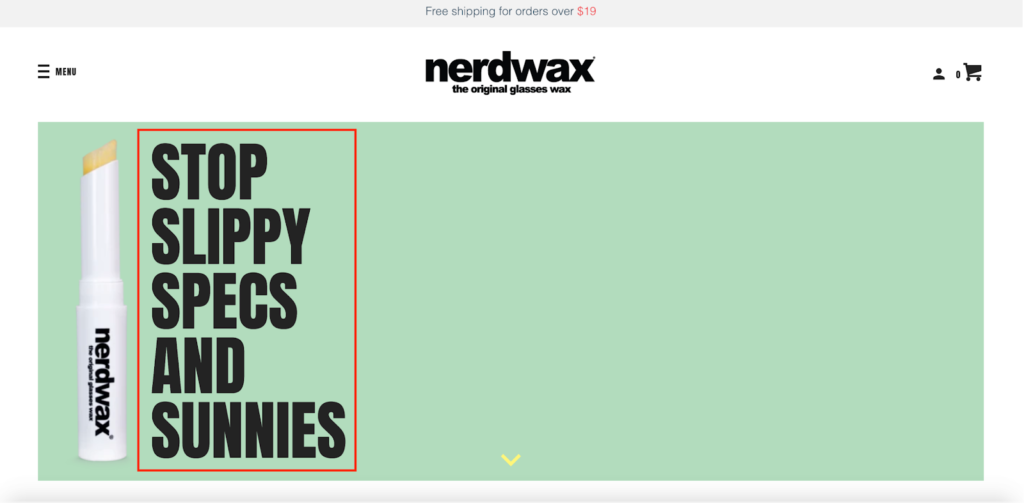 Nerdwax Above the Fold