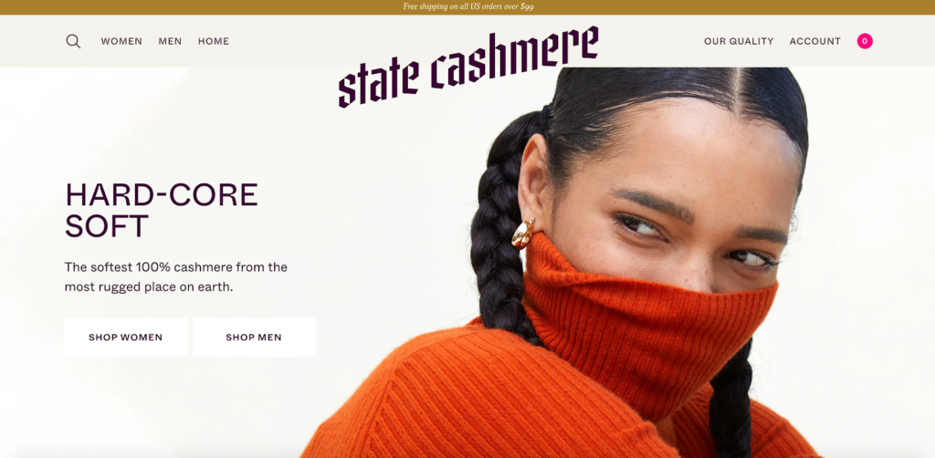 State Cashmere E-Commerce Website