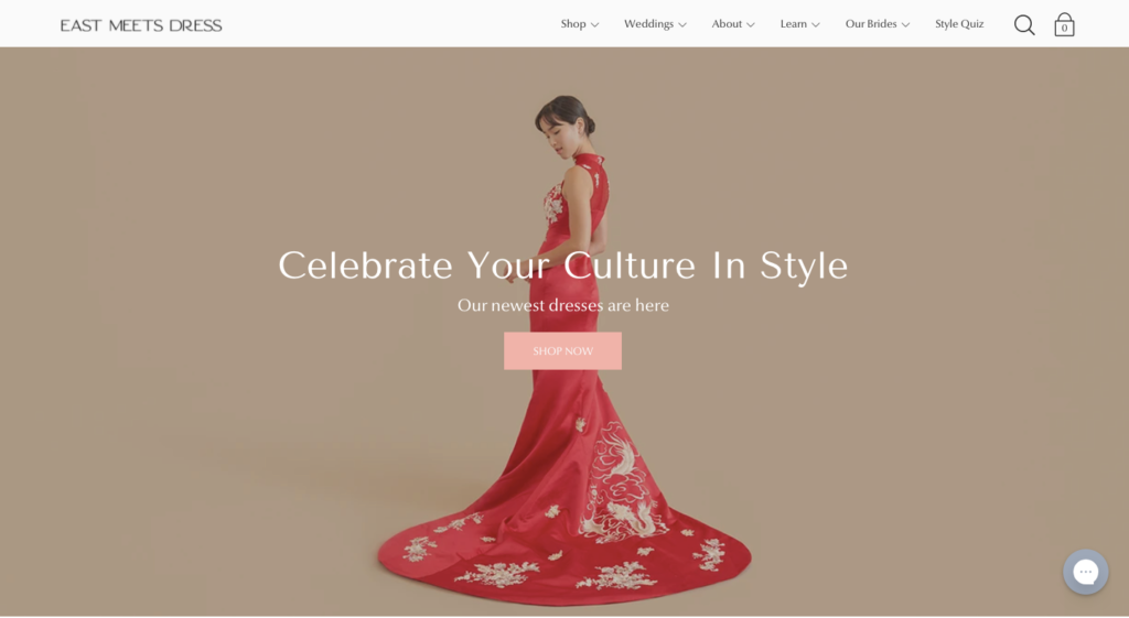 East Meets Dress Shopify Store Example