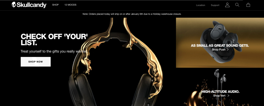 Skullcandy Homepage