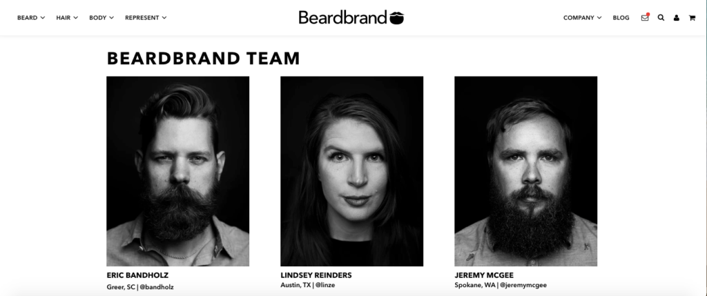 Beardbrand Team Page