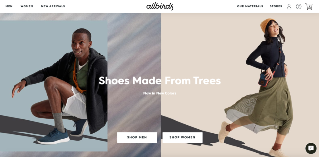 Allbirds Homepage