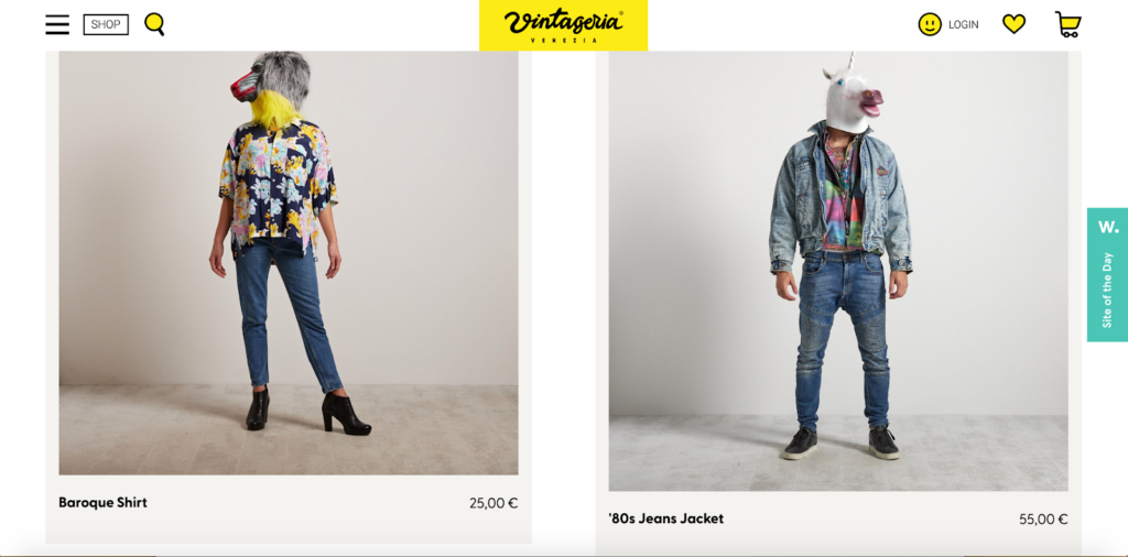 Vintageria Product Listing Page