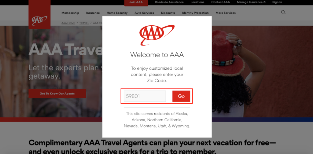 AAA Travel Popup 3