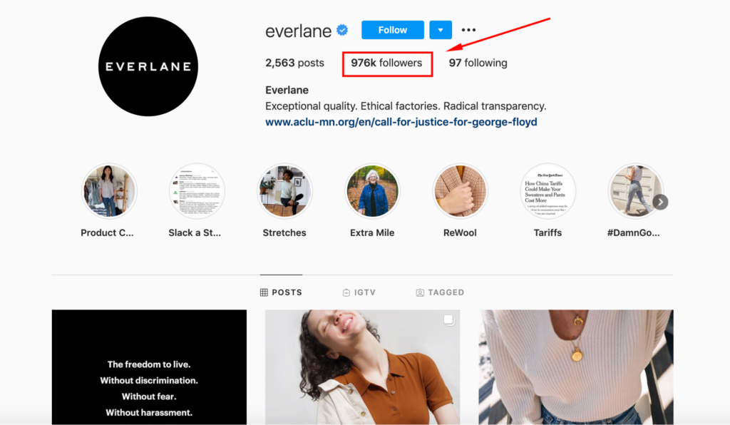Everlane Instagram Followers
