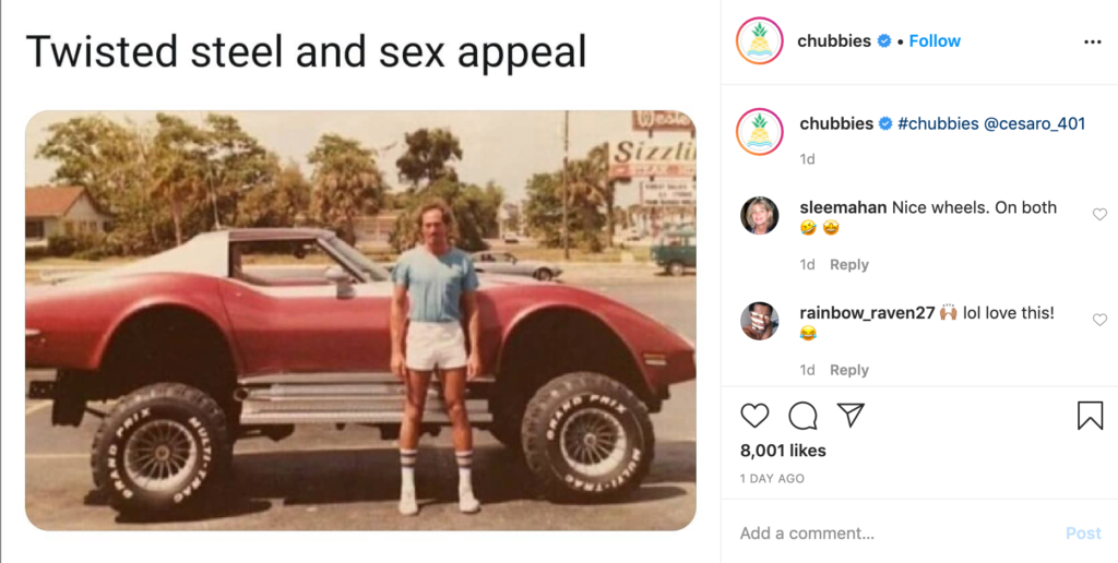 Chubbies Funny Instagram Post