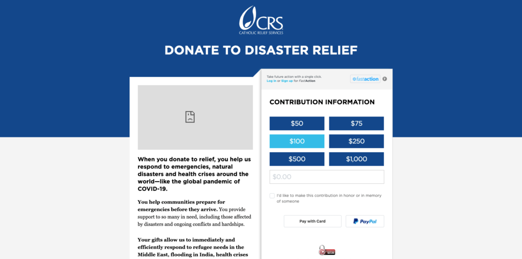 Donate To Disaster Relief