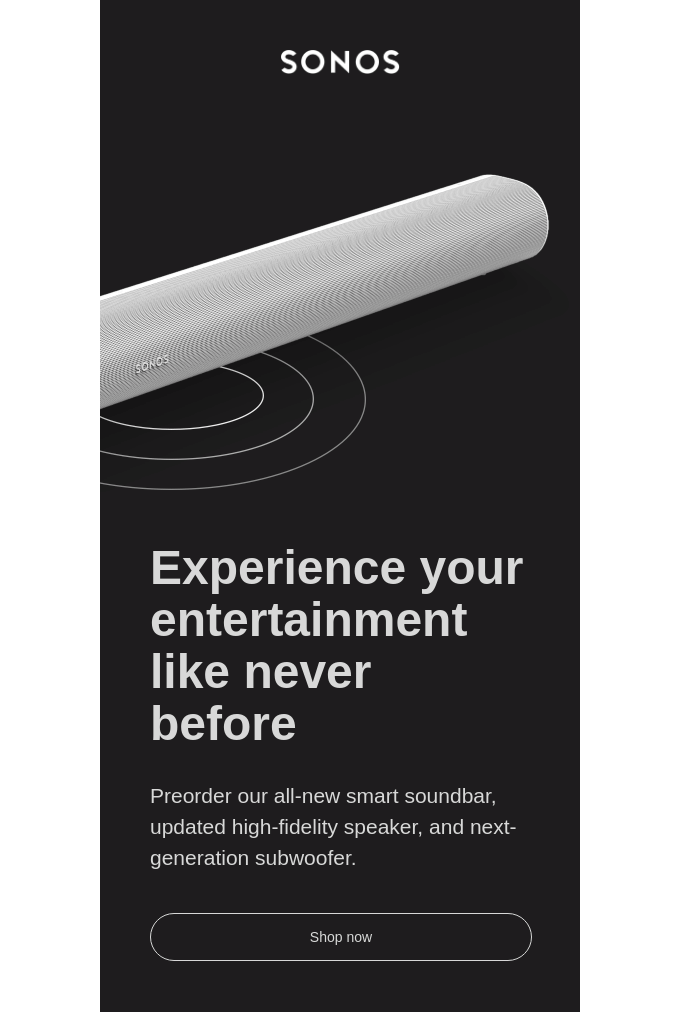 Sonos Promotional Email Copywriting