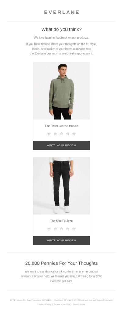 Everlane Email Example