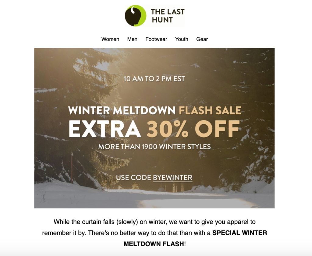 Winter Meltdown Flash Sale