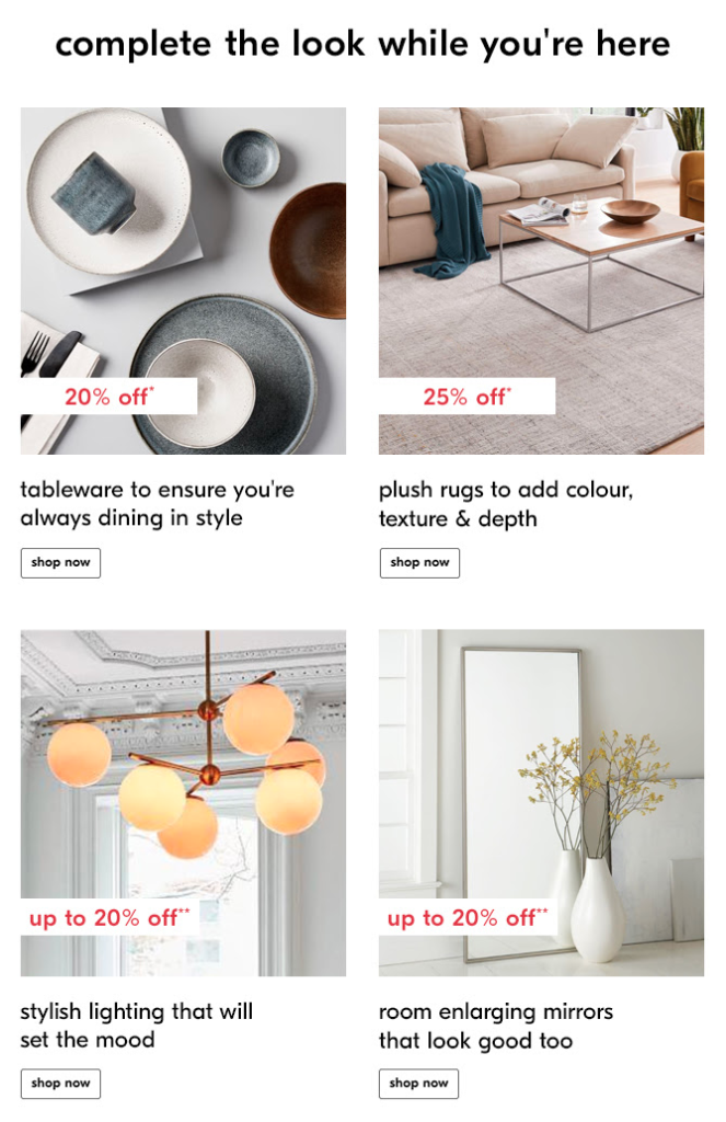 Crate & Barrel Email Example 4