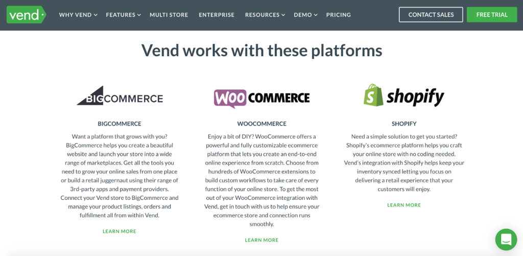 Vend Integrations