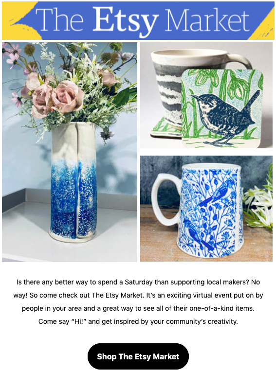 The Etsy Market Email Example