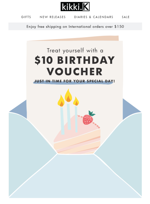 kikki.K Birthday Email