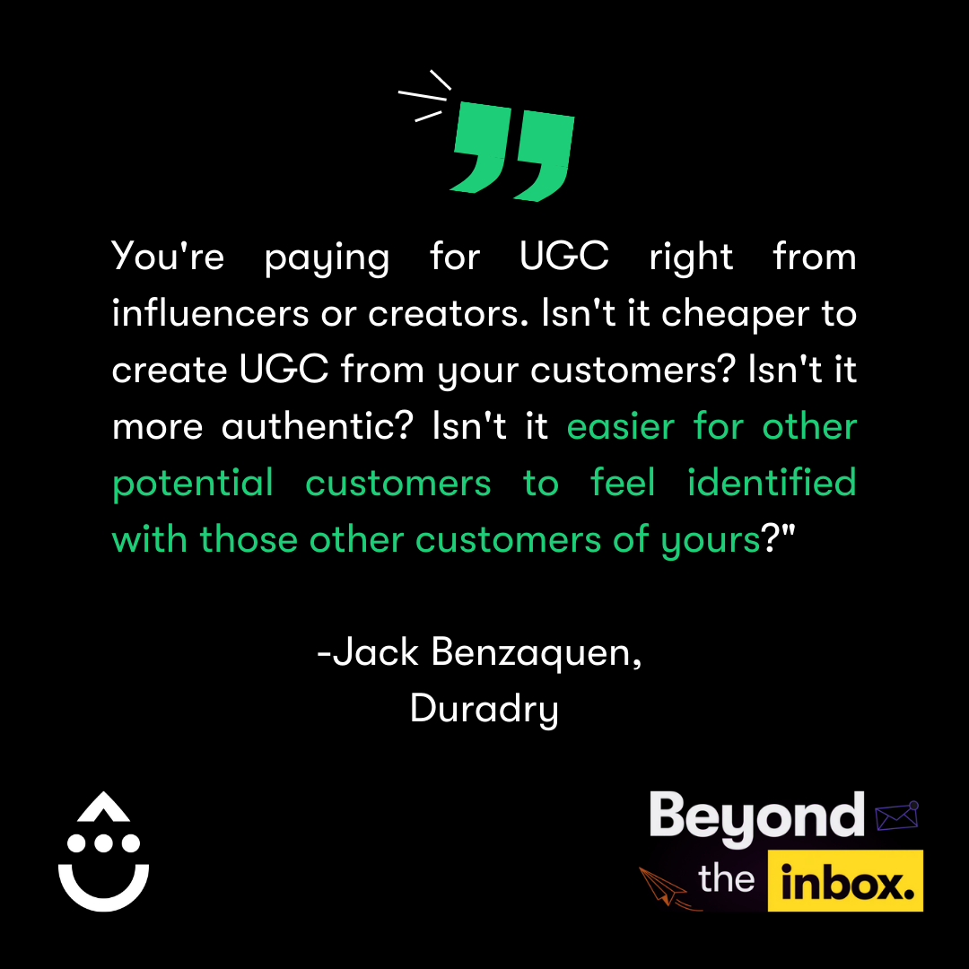 Jack Benzaquen, Duradry, UGC customer testimonials