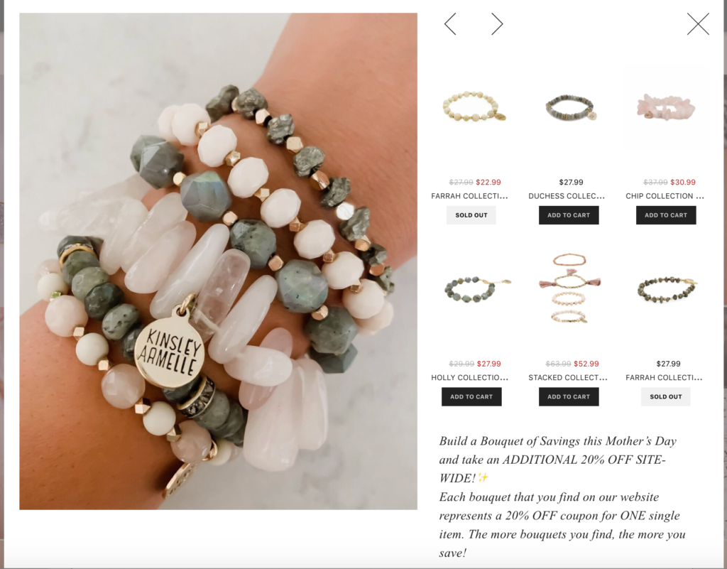 Kinsley Armelle Shop Instagram Example Headless Commerce
