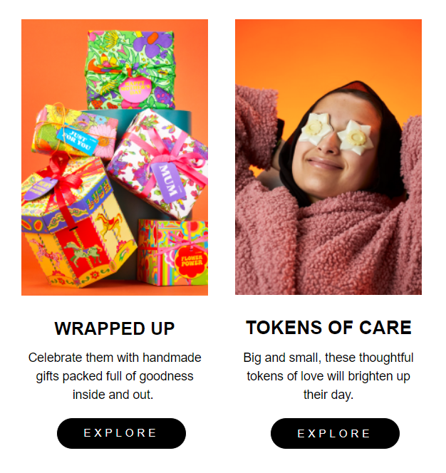 Lush Mothers Day Email Promo