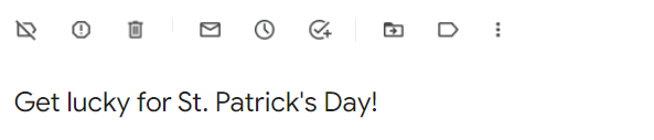 MAC St. Patricks Day Email Subject Line