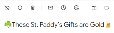 Mancrates St. Patricks Day Email Subject Line