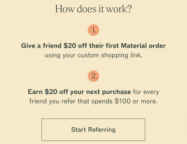 Material Referral Customer Lifetime Value for Ecommerce