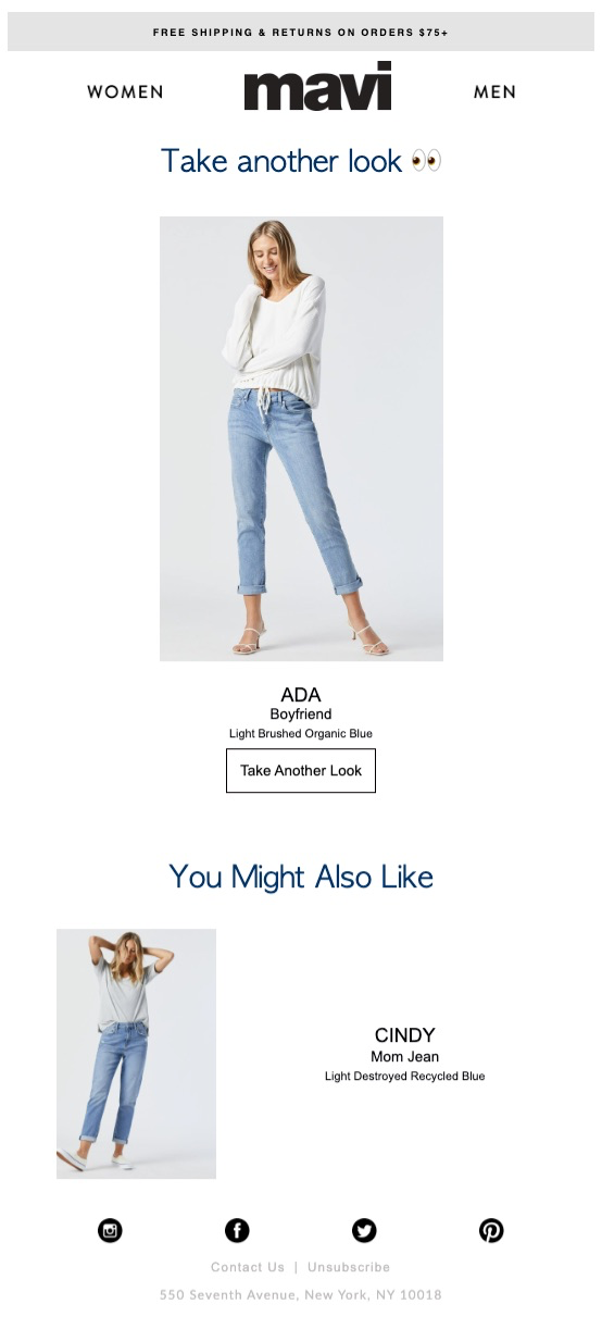 Mavi Email Example