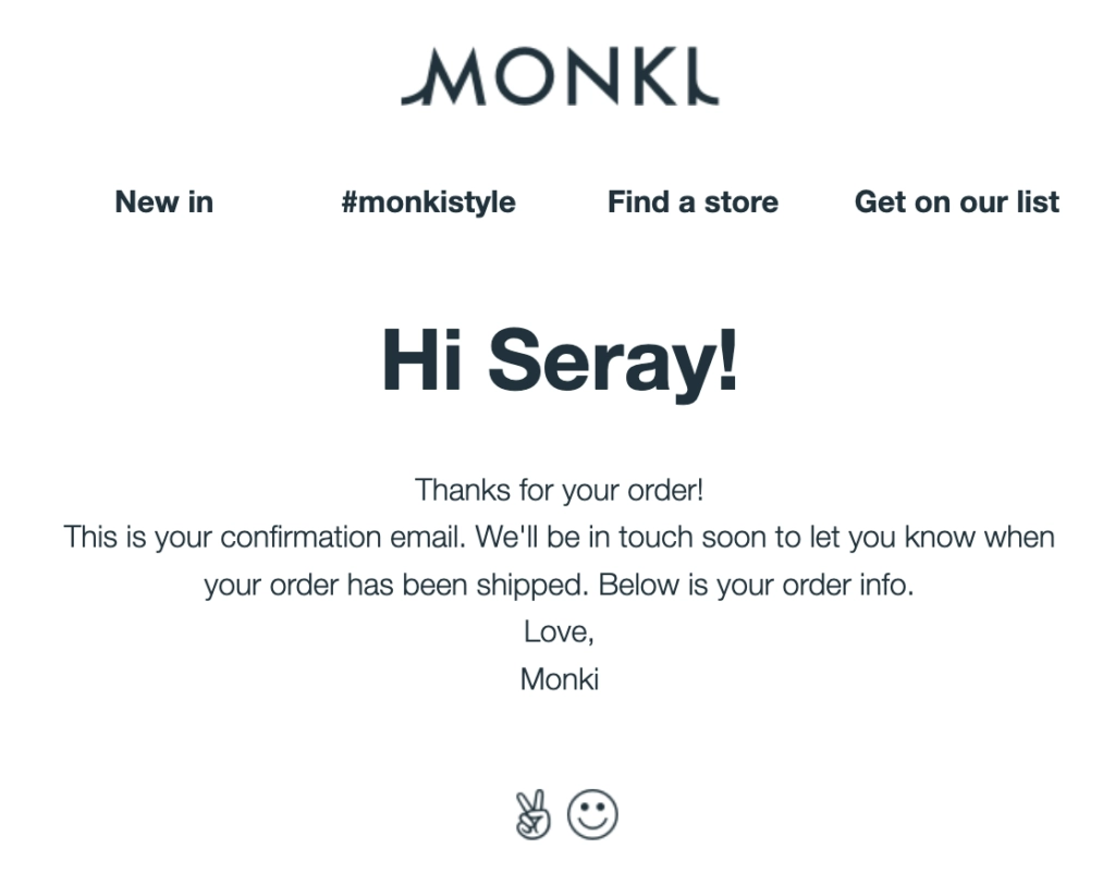 Monki Order Confirmation Small Business Marketing Strategies