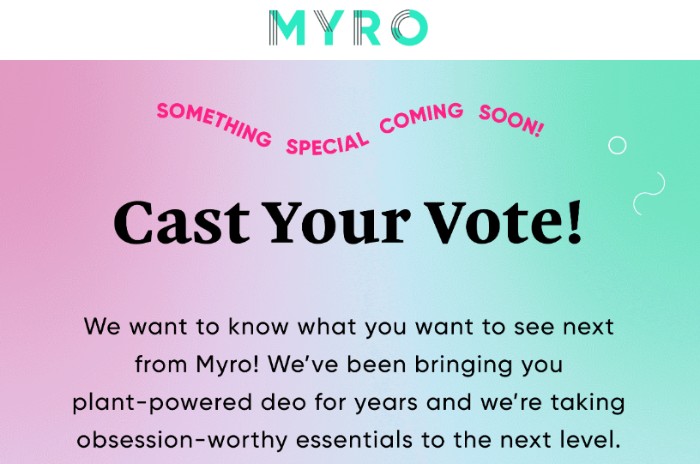Myro Cast Your Vote Customer Centric Strategy