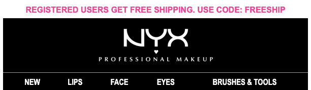 NYX Professional Makeup Free Shipping Email