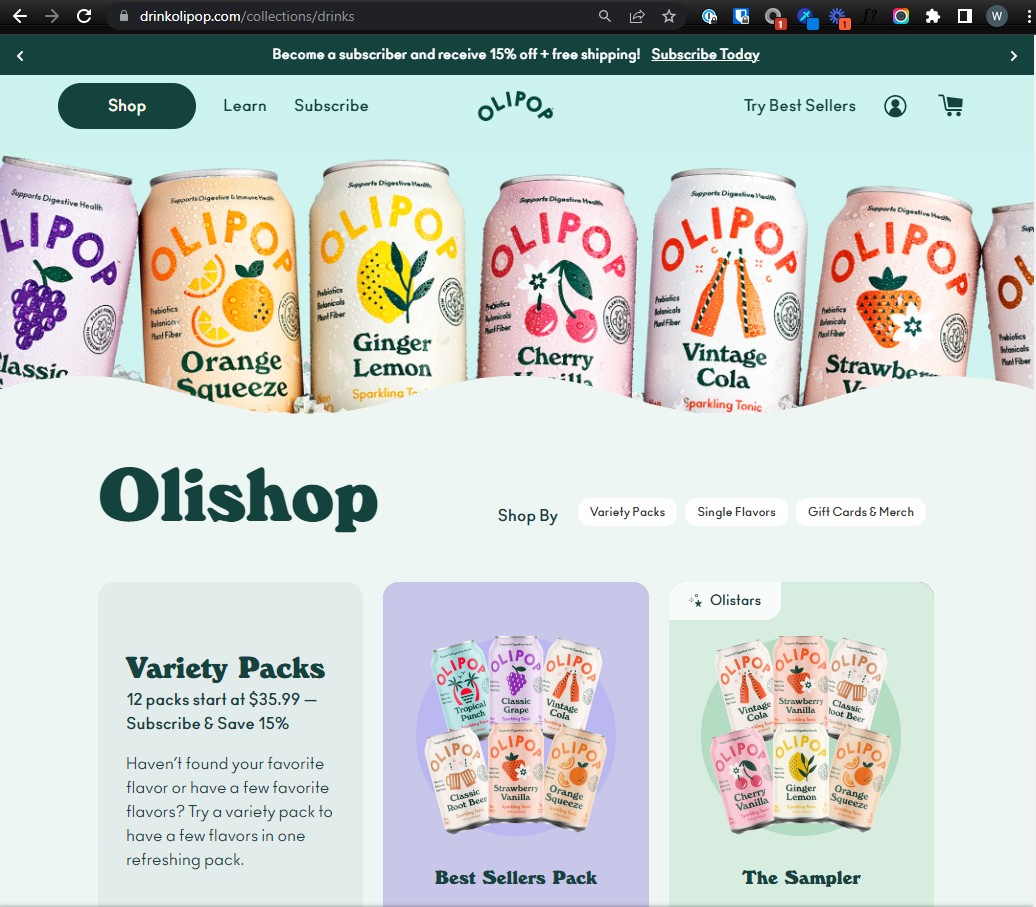 OLIPOP Site Structure Inbound Marketing