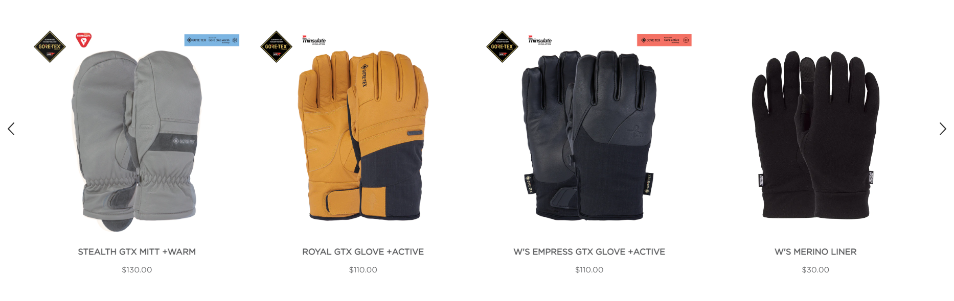 POW Gloves Product Category best ecommerce websites