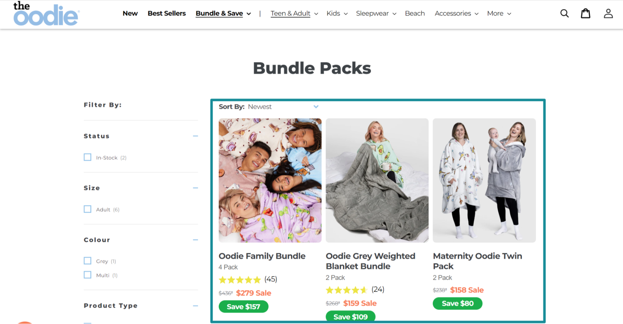 Product bundles Oodie Amazing Shopify Tips