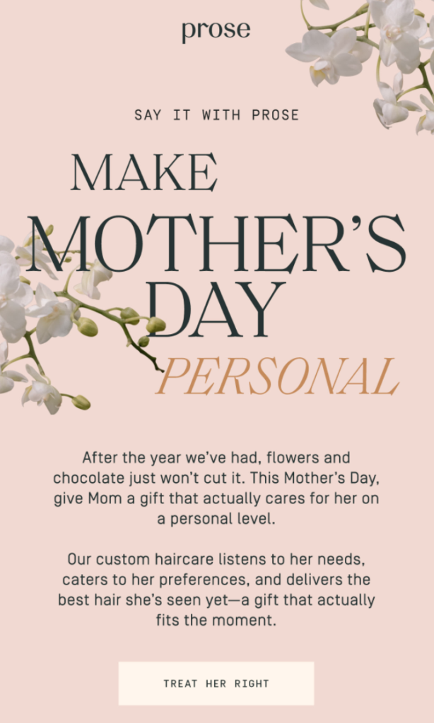 Prose Mother_s Day Giveaway Email Marketing for Ecommerce