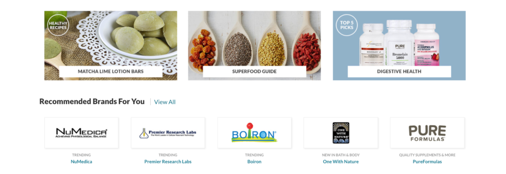 Pure Formulas Recommended Brands Headless Commerce