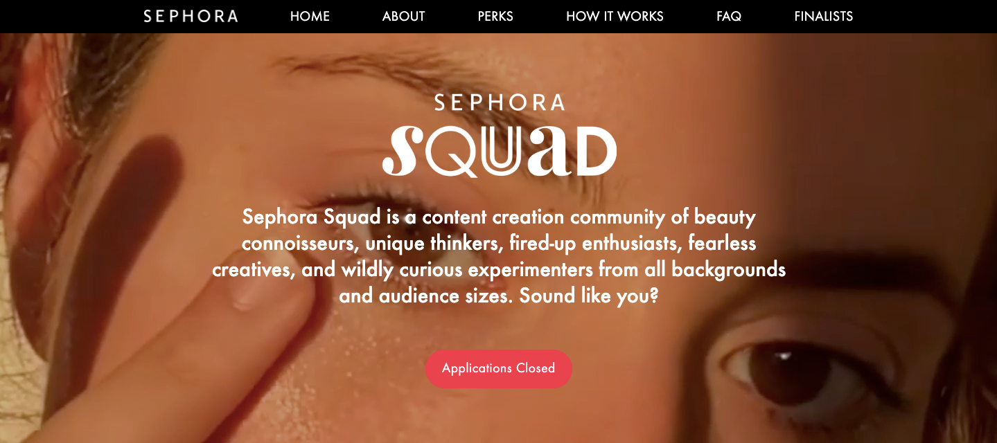 Sephora Squad Ecommerce Affiliate Marketing
