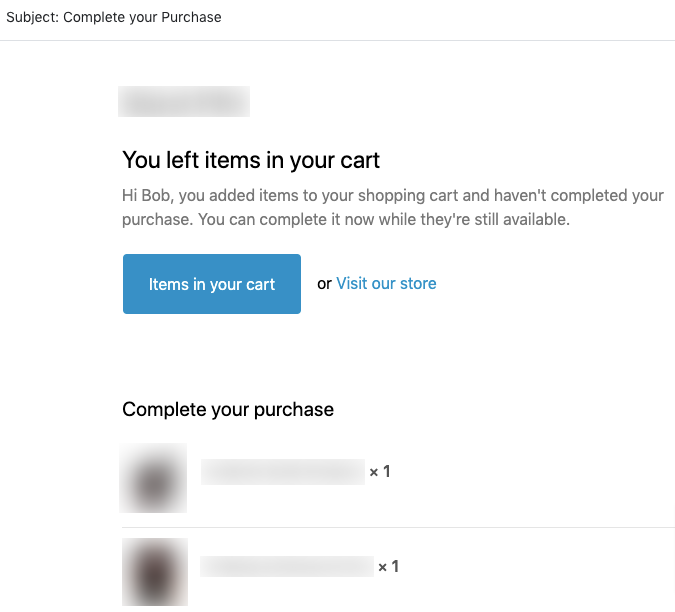 Shopify Basic Abandoned Cart Email